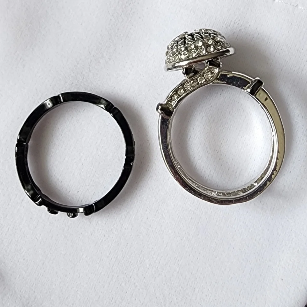 New the Nightmare before Christmas Jack skellington silver ring 2 in 1